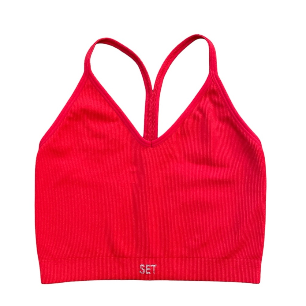 SET Active cropped sports bra sz medium, red NWOT